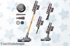 Aprovecha el ofertón de la aspiradora sin cable que quita el polvo en segundos, con succión poderosa y hasta 70 minutos de limpieza ¡Compra ya antes de que se agoten!