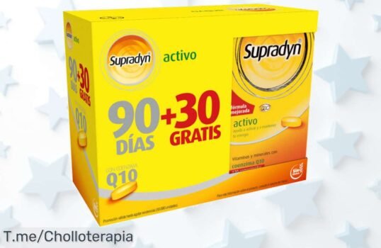 Aprovecha el super chollo de Supradyn: 90 comprimidos y 30 GRATIS para que llenes tus días de energía Solo por tiempo limitado, ¡compra ahora y transforma tu vitalidad!