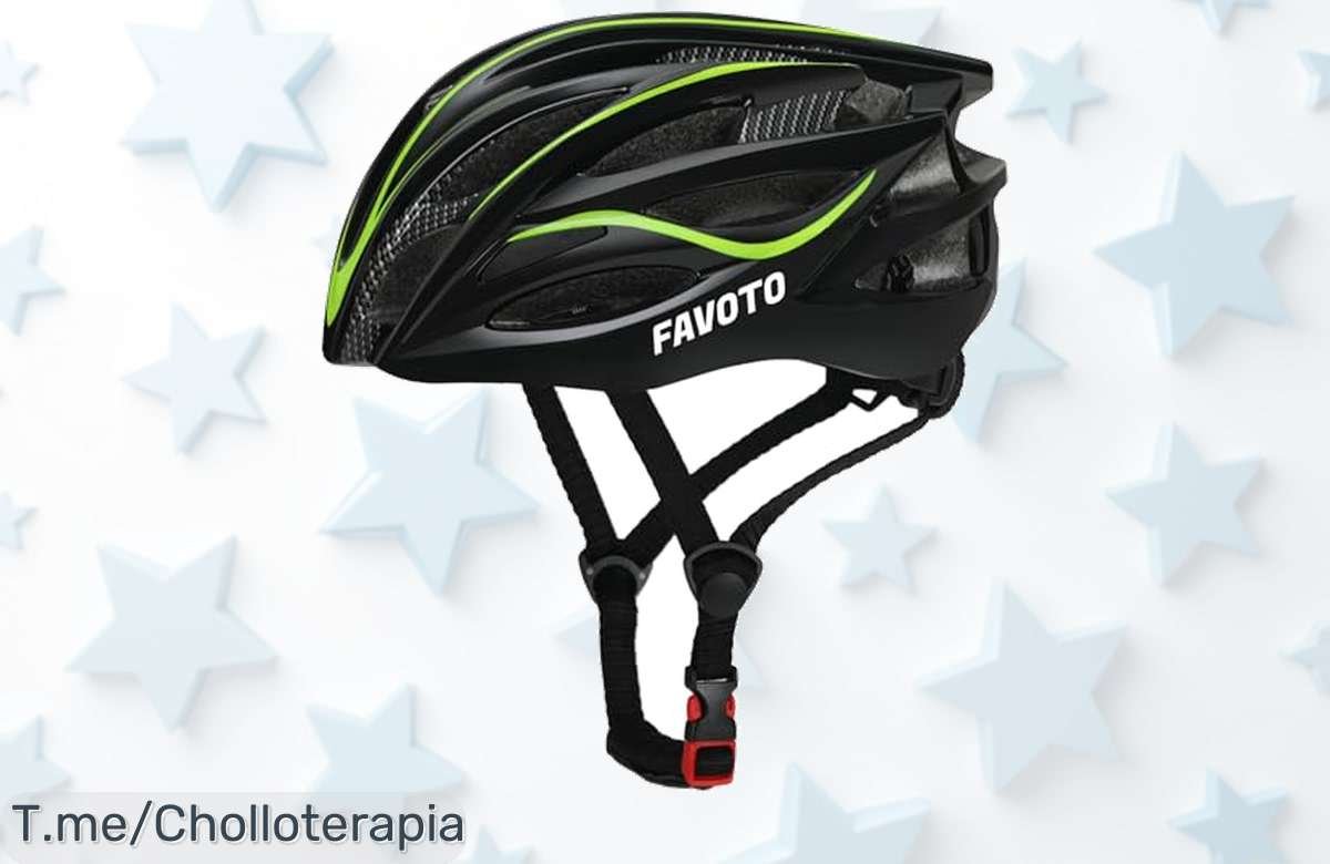 Aprovecha el super chollo del casco Favoto, robusto y seguro para tus aventuras en bicicleta. ¡Haz clic ahora antes de que se agoten!