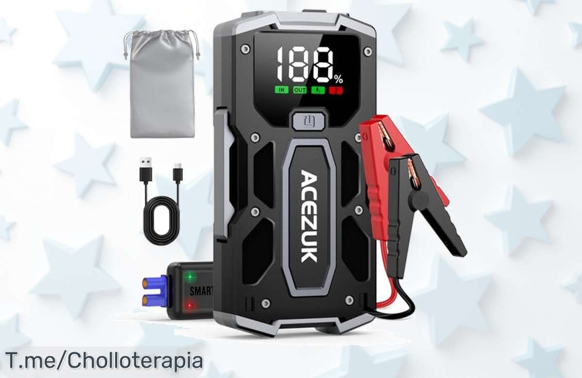 Arranca tu coche al instante y carga tus gadgets con el ACEZUK 4000A, super chollo con 8 protecciones. Oferta única limitada, ¡compra ya antes que se acabe!