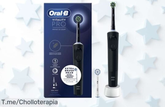 Atrévete a brillar con el Oral-B Vitality Pro, un super chollo que te deja los dientes impecables y deslumbrantes ¡Hazlo tuyo ya antes de que se agote!