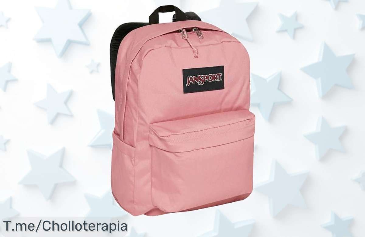 Atrévete a brillar con la mochilaza JANSPORT Superbreak Plus, única en su estilo y resistencia. ¡Aprovecha este ofertón antes que se agote y sé el rey de la aventura!
