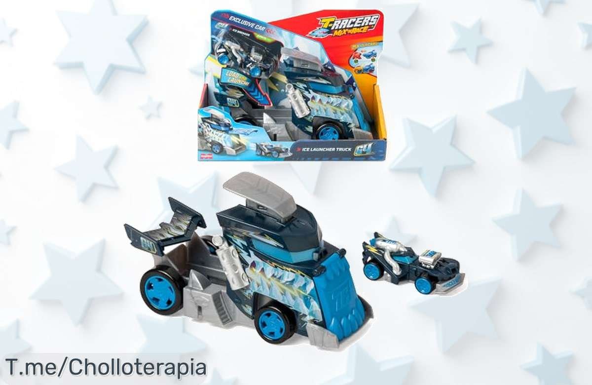 Atrévete a vivir la emoción del TRacers Mix ‘N Race Ice Launcher Truck, el camión lanzador que desliza y compite a toda velocidad. ¡No te pierdas este ofertón único antes de que se acaben!