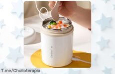 Calienta tus comidas al instante con la fiambrera eléctrica USB de acero inoxidable, un super chollo que no puedes dejar pasar ¡Compra ya y disfruta de comida caliente donde quieras!