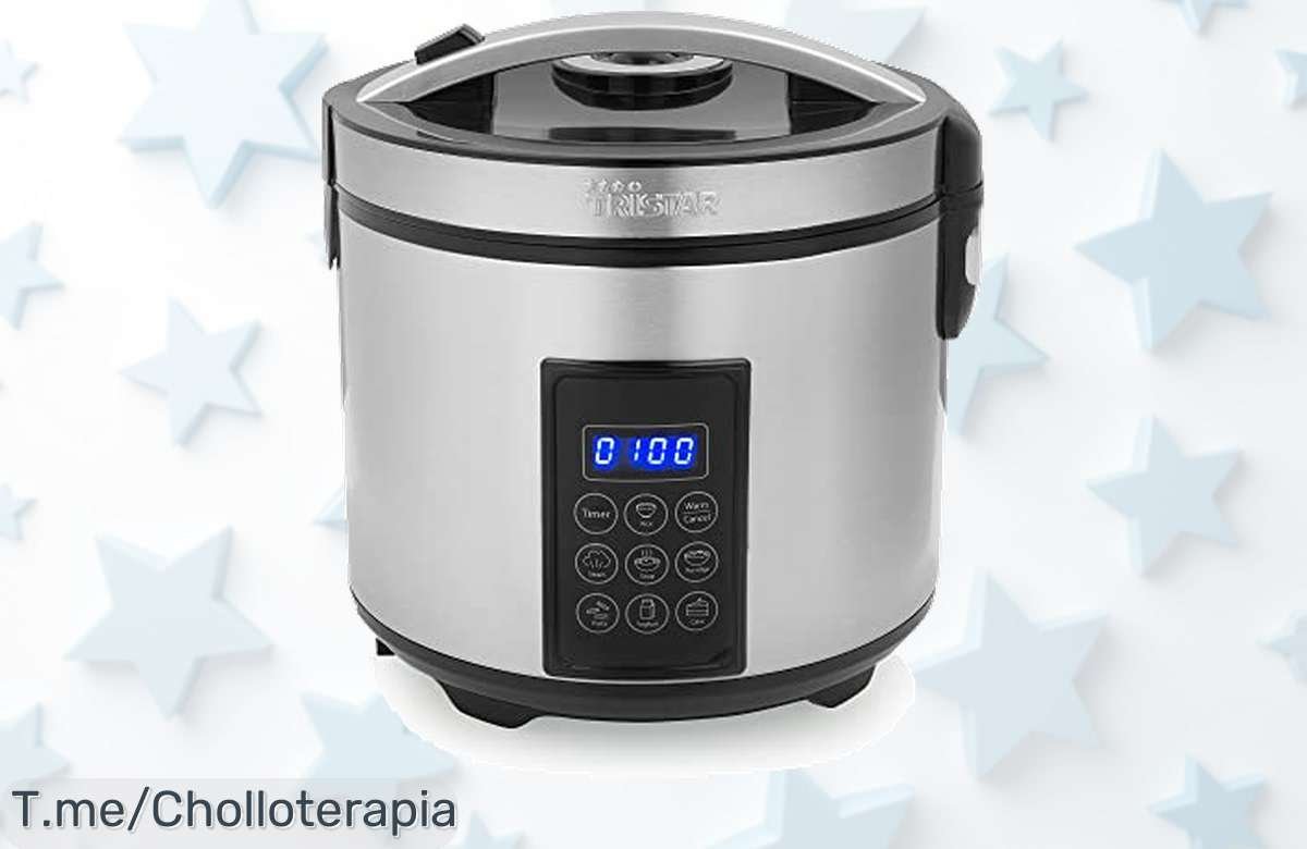 Cocina como un pro en minutos con la Olla Digital Tristar RK6138, 7 funciones irresistibles a un precio loco. ¡No dejes pasar este ofertón único y actúa ahora!