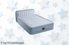 Colchón hinchable con cabezal a precio loco: inflado en 5 minutos, aguanta hasta 272 kg y brinda noches inolvidables ¡Aprovecha este ofertón antes de que se agote!