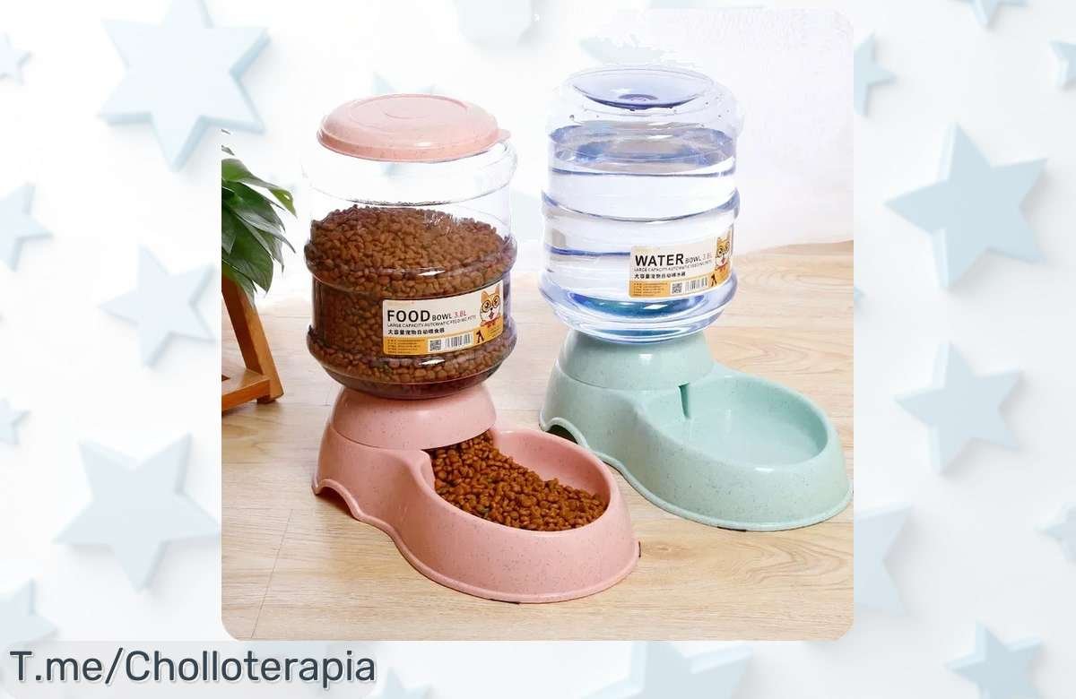 Comederos automáticos y dispensadores de agua en oferta única, cuida a tu mascota como nunca con este precio loco, ¡date prisa antes que se agoten!