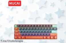 Conquista el juego con el MUCAI: teclado mecánico de luz LED que brilla en cada partida, ¡super chollo disponible solo por tiempo limitado! No te lo pierdas, actúa ya