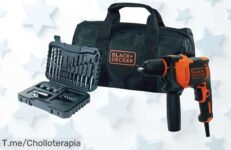 Consigue el Taladro Percutor Black & Decker con 710W y 32 accesorios en una bolsa de transporte, ¡ofertón nunca visto! Aprovecha este super chollo antes que se agote