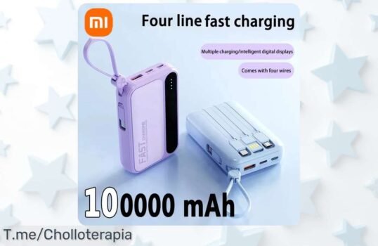 Consigue el ofertón del Xiaomi Solar Power Bank de 30000mAh, carga tu móvil sin parar con cables integrados ¡No te quedes sin energía y actúa ahora antes que se agote!