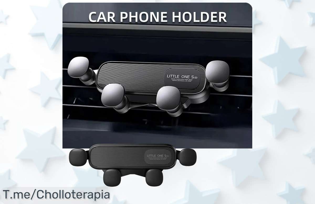 Consigue el soporte de coche que se agarra por gravedad a un precio loco y asegura tu móvil en cada viaje. ¡Oferta única, actúa ya antes de que se acabe!