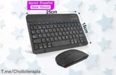 Consigue el teclado y mouse inalámbricos Bluetooth en un ofertón increíble que transforma tu tablet en una máquina de productividad ¡hazlo tuyo antes que se agote!