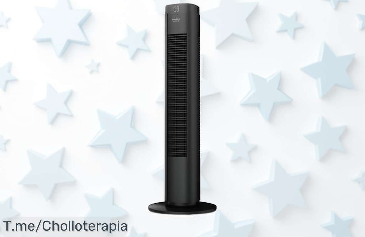 Consigue el ventilador de torre Babel RCH 50W con mando a distancia y 4 velocidades al precio loco que nunca has visto, ¡apresúrate antes que se agoten!