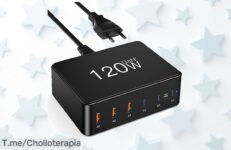 Consigue tu cargador USB C de 120W con 6 puertos a un precio loco y aprovecha el descuento brutal, ¡compra ya antes de que se agote este ofertón único!