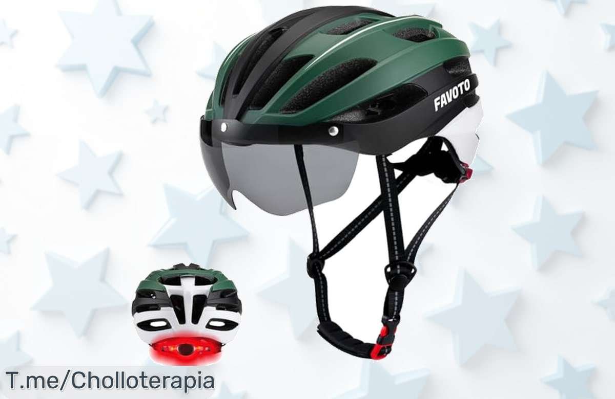 Consigue tu casco de bicicleta unisex con luz trasera y visera desmontable a un precio loco, ¡oferta limitada! No te quedes sin el tuyo, compra ahora y sal seguro.