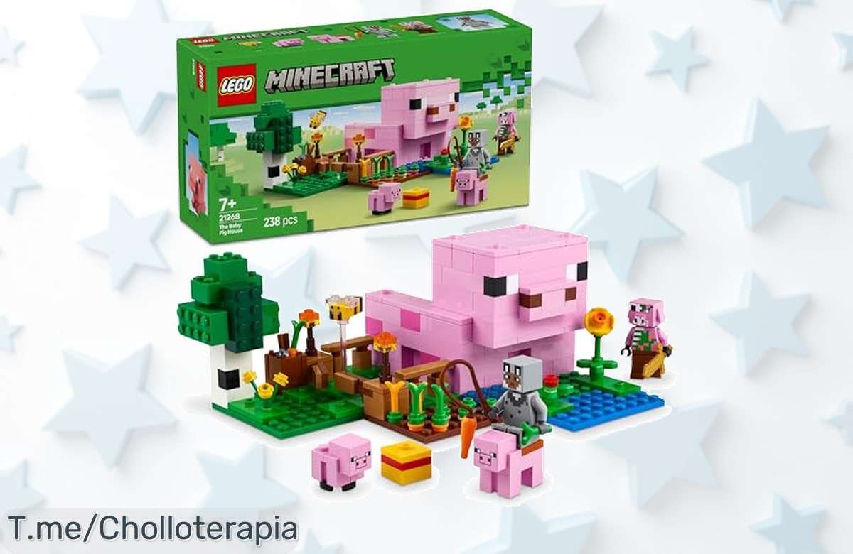 Construye la CasaCerdo de tus sueños con LEGO Minecraft, super chollo para Pascua que hará brillar los ojos de los peques. Stock limitado, ¡actúa ya y crea aventuras inolvidables!
