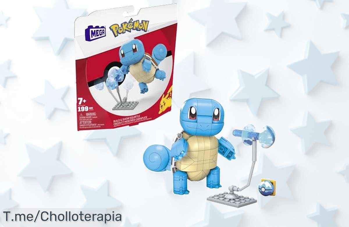 Construye tu propio Squirtle con 180 bloques y despierta la emoción de Pokémon. ¡No te pierdas este super chollo que se va volando, actúa ya!