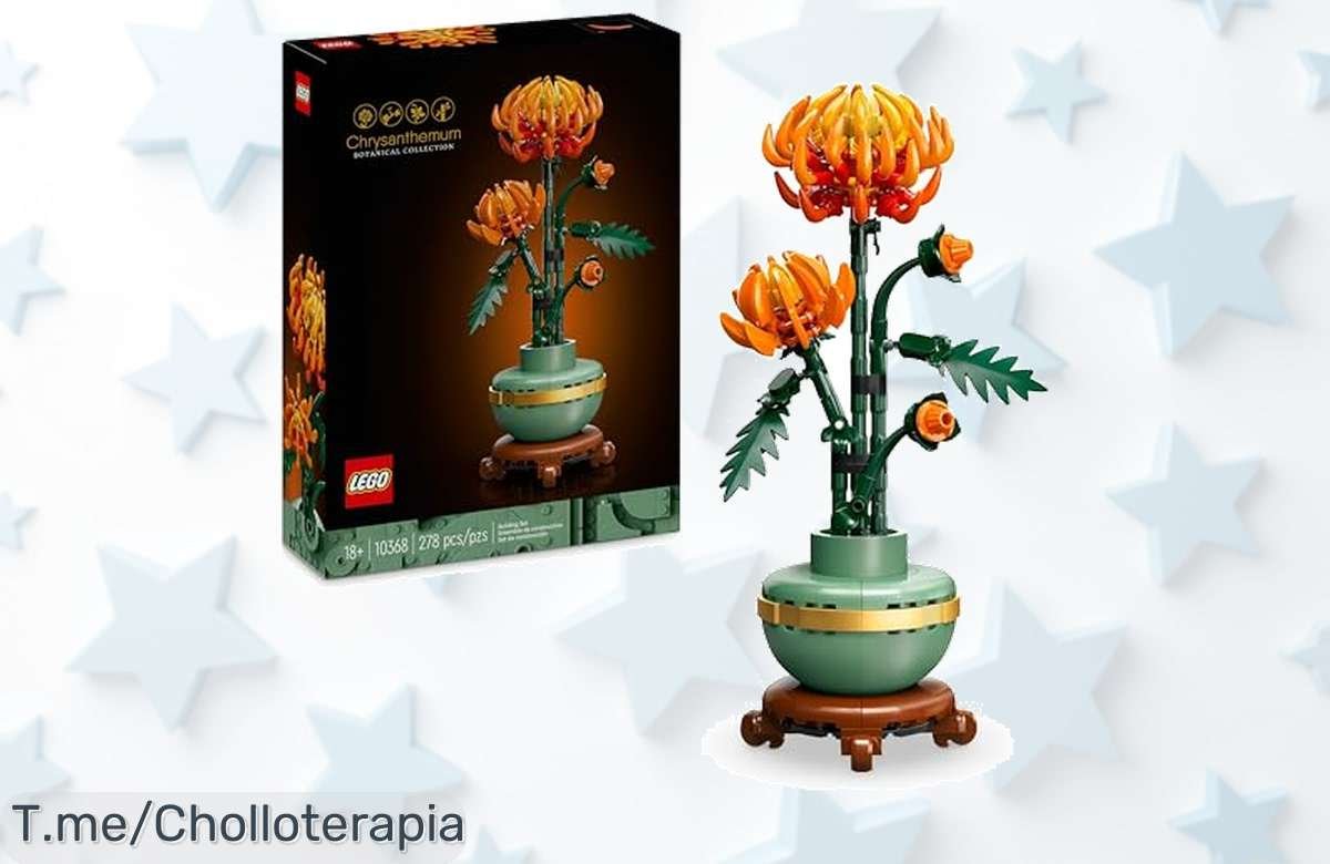 Crea tu propio crisantemo con LEGO y llena de color tu hogar; ¡ofertón único para el Día de la Madre! No te lo pierdas, actúa ya antes que desaparezca este super chollo.
