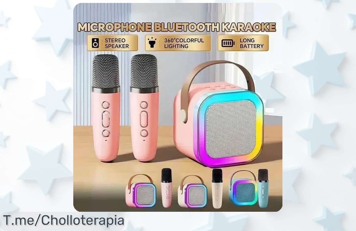 Desata la diversión con la máquina de Karaoke K12, 12 micrófonos inalámbricos, momentos únicos y un super chollo que no podrás dejar escapar ¡Compra ya antes de que se acabe!