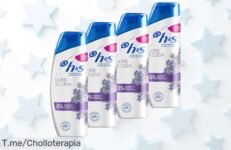 Desata tu brillo con H&S Champú Anticaspa y dile adiós a la caspa en un super chollo de 270 ml x 4 ¡Protege tu cabello al 100%! Oferta limitada, actúa ya antes que se acabe