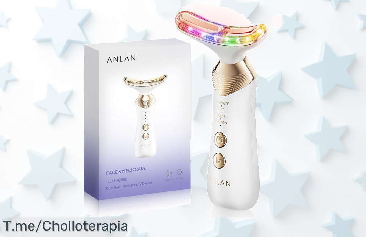 Descubre el Anlan Masajeador de Cuello: elimina arrugas y papada con tecnología dual polar, oferta limitada. Aprovecha este super chollo y transforma tu piel ¡compra ya!