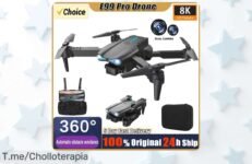 Descubre el Dron E99 PRO 8K y captura imágenes impresionantes con calidad profesional a un precio loco ¡No dejes pasar este ofertón limitado y vuela como nunca antes!