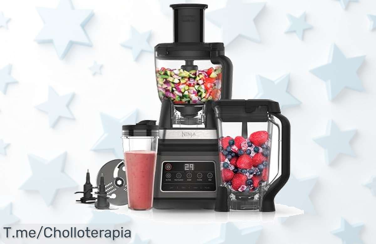 Descubre el Ninja Procesador 3 en 1: mezcla, pica y bate como un chef. ¡Aprovecha este ofertón limitado y consigue salsas perfectas antes de que se agote!