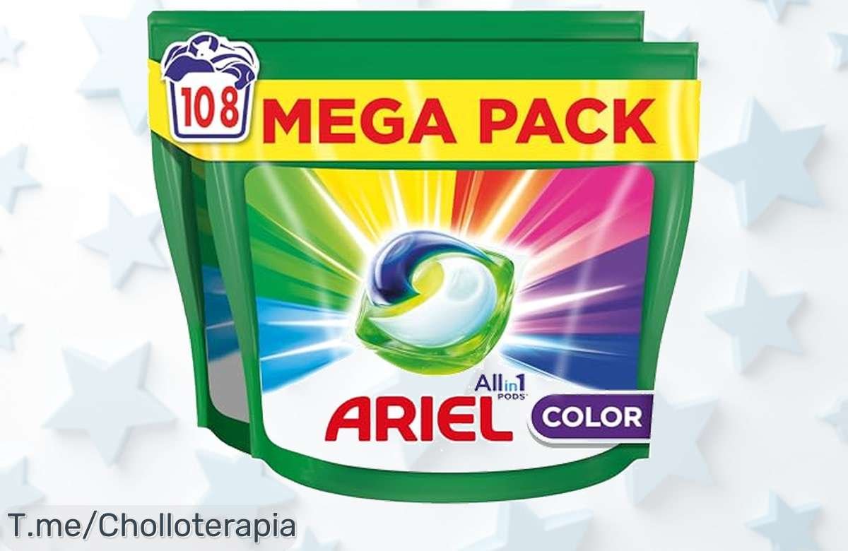 Descubre el Ofertón de Ariel Pods: 108 Lavados a Todo Color que Eliminarán Manchas desde el Primer Uso. ¡Llévatelos Antes de Que Se Agoten y Disfruta la Frescura!
