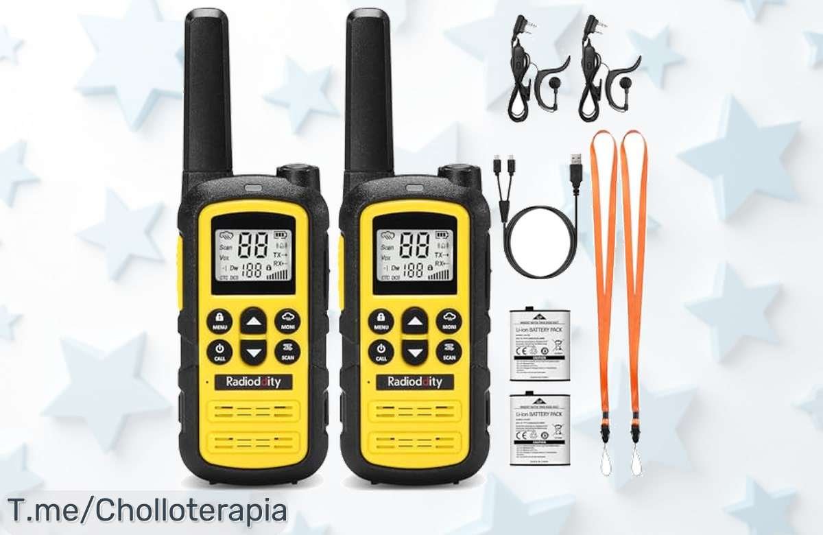 Descubre el Radioddity PRT6, el walkie talkie para niños con 16 canales y hasta 3 millas de alcance. ¡Oferta única que no puedes dejar pasar, compra ahora!