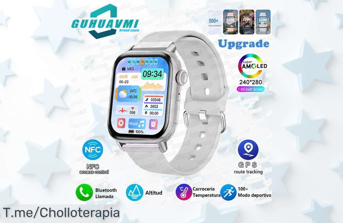 Descubre el Reloj Inteligente Series 10: más de 100 modos deportivos, llamadas bluetooth y fondos personalizados. ¡Hazte con este super chollo antes que se agote!