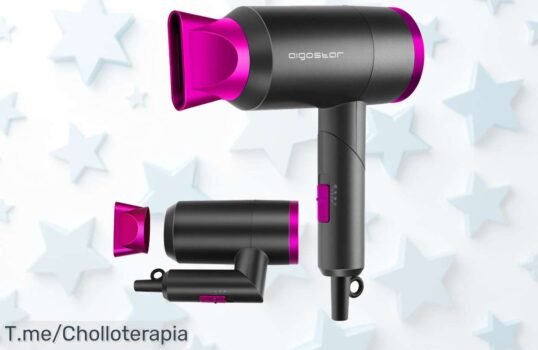 Descubre el Secador AIGOSTAR: Un super chollo de 1800W con mango plegable que ahorra espacio y tiempo ¡No pierdas esta oportunidad única y compra ya!