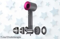 Descubre el Secador de Pelo Profesional Super Hair Dryer: ¡Ligero, sin aspas y con 6 accesorios para un peinado espectacular! Oferta limitada a precio loco, compra ya y brilla como una estrella