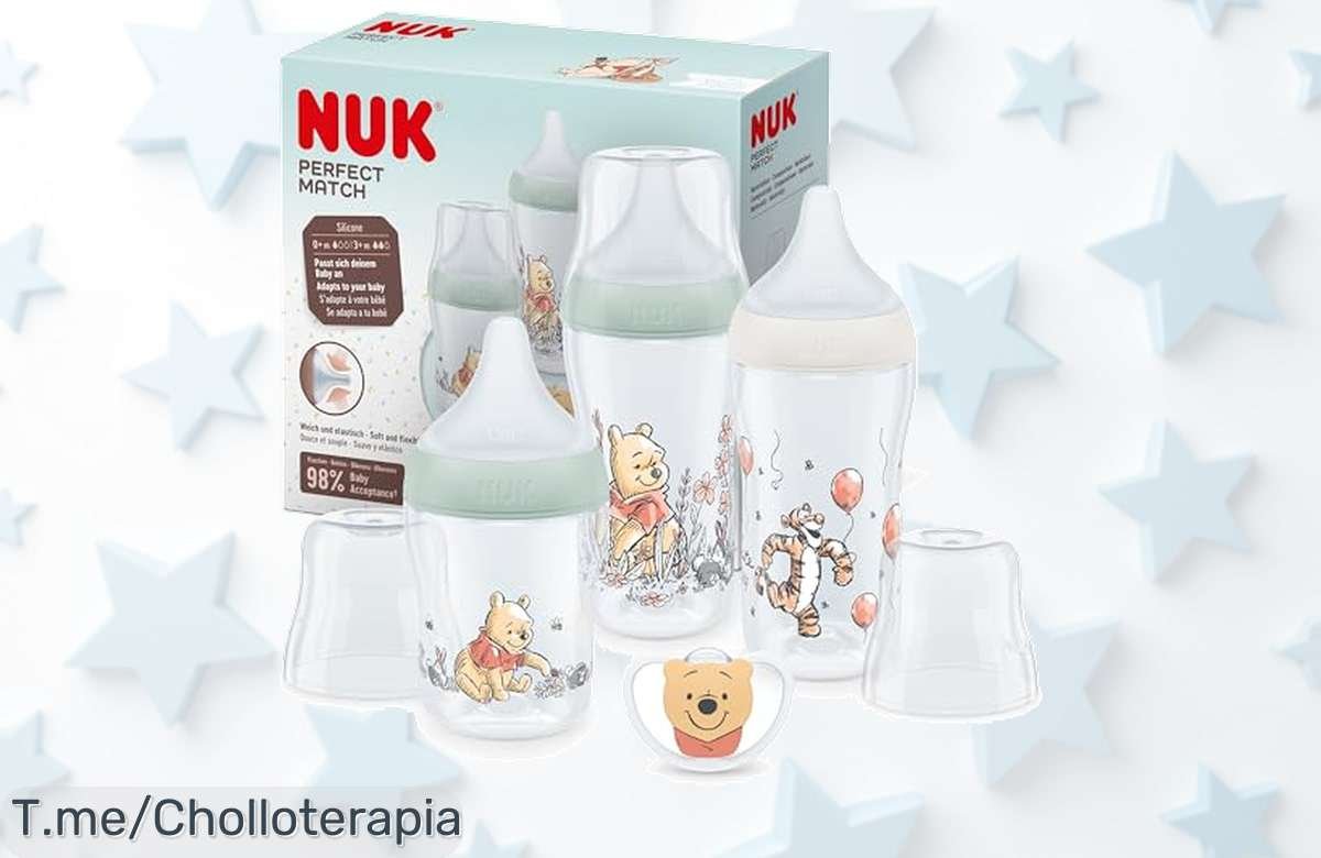 Descubre el Set de Biberones Perfect Match de NUK: Tetina suave y sistema anticólicos a un precio loco, ¡aprovecha este ofertón antes que se agote!
