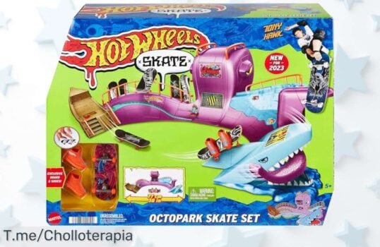 Descubre el Set de Hot Wheels Parque de Skate Pulpo con un diseño único y disfruta trucos increíbles a un precio loco, ¡aprovecha esta oferta limitada ahora!