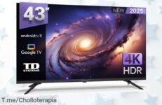 Descubre el Smart TV 43 4K con Hey Google y control por voz a precio loco, sumérgete en tus series favoritas Ofertón único y stock limitado, ¡compra ya antes que se agote!