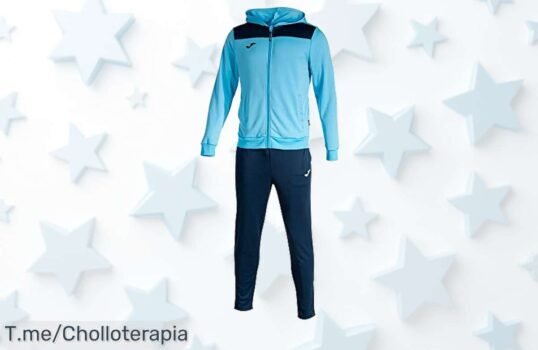 Descubre el Super Chollo del Joma Chándal Phoenix II Celeste Marino, un ajuste ligero que te hará brillar en cada movimiento ¡No te quedes sin él, actúa ya!