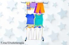 Descubre el Tendedero Plegable Vertical XXL, ¡el super chollo que transforma tu colada! Aprovecha este ofertón y compra ya antes de que se agote, ¡no lo dejes pasar!