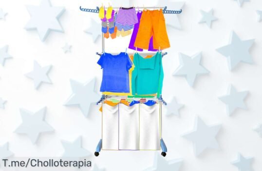 Descubre el Tendedero Plegable Vertical XXL, ¡el super chollo que transforma tu colada! Aprovecha este ofertón y compra ya antes de que se agote, ¡no lo dejes pasar!
