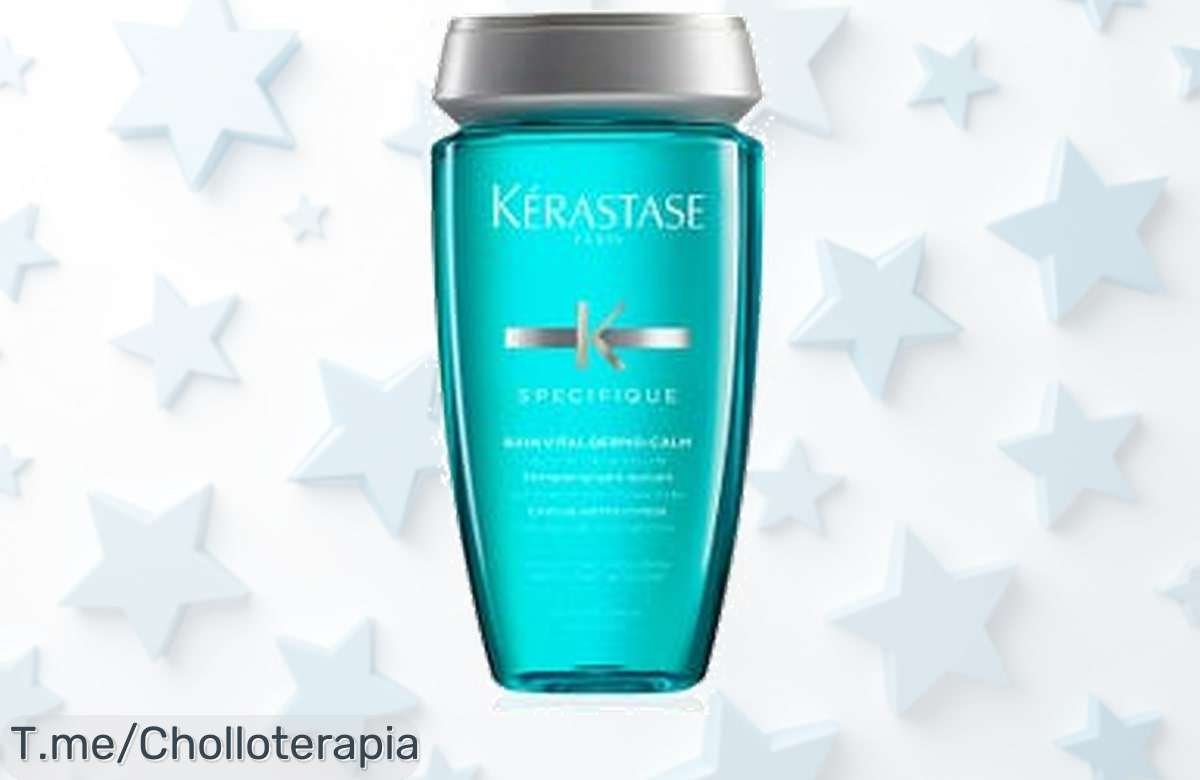 Descubre el champú Bain Vital DermoCalm KERASTASE: alivio para tu cuero cabelludo sensible y cabello sano. ¡Aprovecha este ofertón limitado antes de que se acabe!