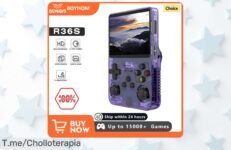 Descubre el chollazo del momento: Consola retro portátil R36S con pantalla IPS y 64GB de diversión, ¡ofertón limitado! No dejes escapar este precio loco, compra ya la tuya