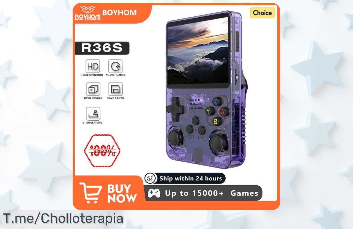 Descubre el chollazo del momento: Consola retro portátil R36S con pantalla IPS y 64GB de diversión, ¡ofertón limitado! No dejes escapar este precio loco, compra ya la tuya.