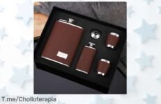 Descubre el chollazo del momento: Petaca de acero inoxidable con tazas y embudo, ¡celebra en grande! Oferta única que vuela rápido, actúa ya antes de perderla