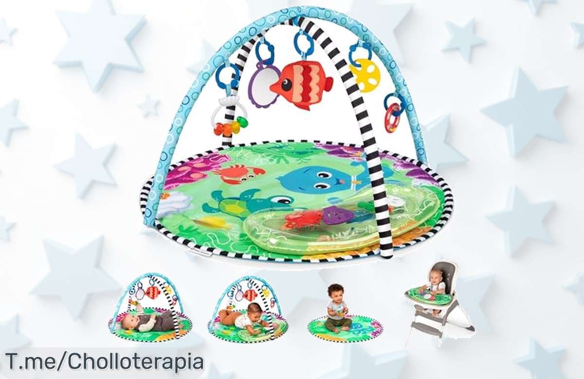 Descubre el chollo del Baby Einstein: un gimnasio de actividades que hará feliz a tu bebé. ¡Ofertón con 4 modos y 5 juguetes! Llévatelo ya antes de que se agote.