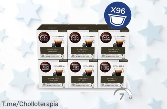 Descubre el chollo del momento: 96 cápsulas de NESCAFÉ Dolce Gusto Espresso Intenso, sabor explosivo a precio de ganga ¡Apresúrate antes que se agote esta oferta única!