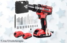 Descubre el chollo del taladro percutor 21V con 25+3 ajustes y 30 accesorios ¡No dejes pasar este ofertón a precio loco, actúa ya antes que se acabe!