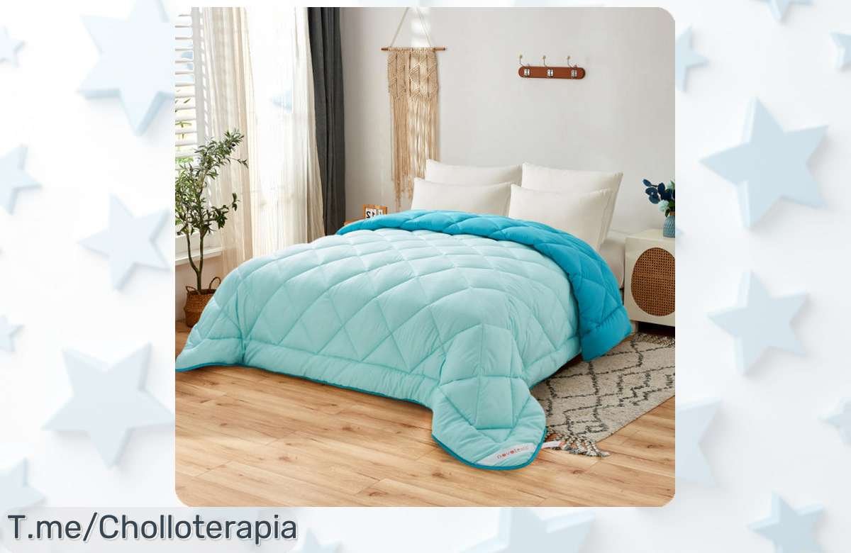Descubre el edredón nórdico bicolor que transformará tus noches con suavidad y calor, ¡super chollo de calidad! No te lo pierdas, oferta limitada a tiempo.