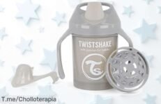 Descubre el increíble Twistsake Mini Cup: ¡adiós derrames y hola diversión! Enseña a tu peque a beber solo con un super chollo Aprovecha esta oferta única antes de que se acabe