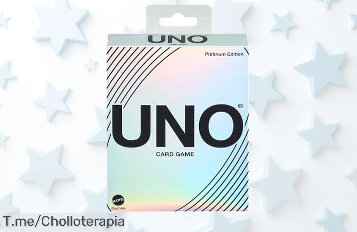 Descubre el increíble UNO Edición Platino: cartas premium que brillan en la noche, ¡super chollo para elevar tus juegos! Compra ya antes de que se agoten y disfruta la diversión.