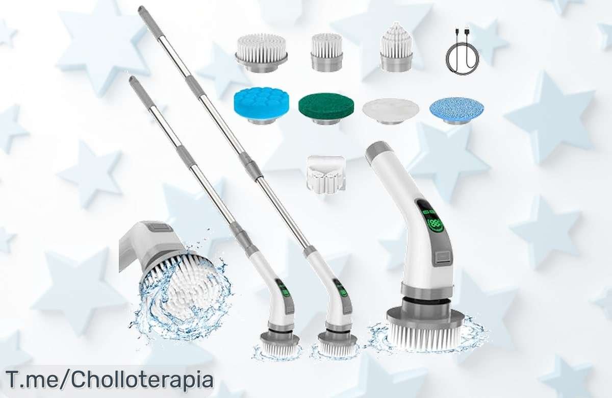 Descubre el limpiador eléctrico giratorio que hará brillar tu hogar con un súper chollo de 7 funciones poderosas. ¡Aprovecha esta oferta nunca vista y actúa ya antes de que se agote!