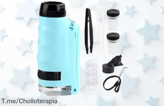 Descubre el microscopio de bolsillo para niños con un aumento impresionante de 250X y aprende mientras juegas ¡Aprovecha este ofertón antes que se agote!